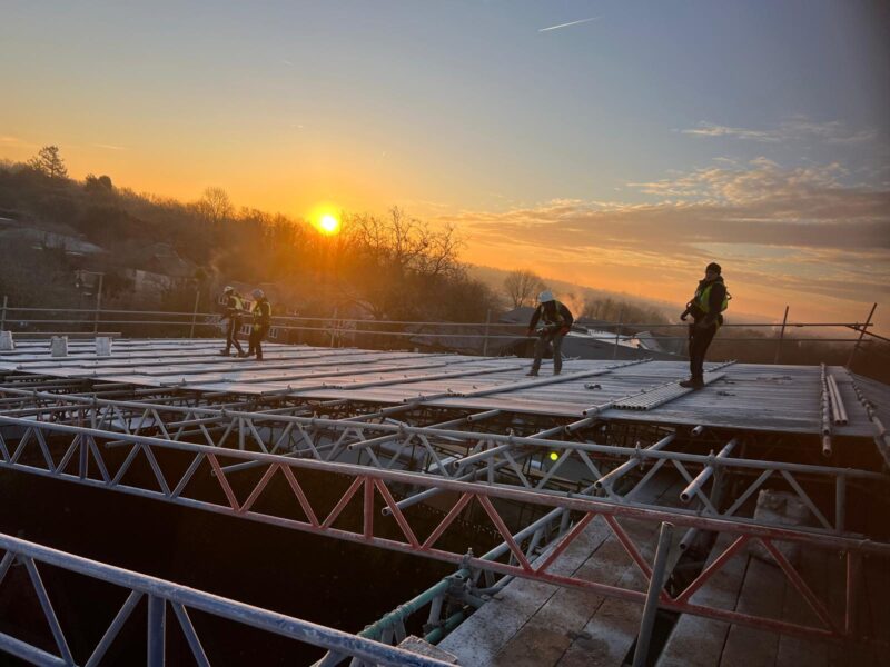 Commercial scaffolding structure installed by J&L Scaffolding LTD in London and Hertfordshire