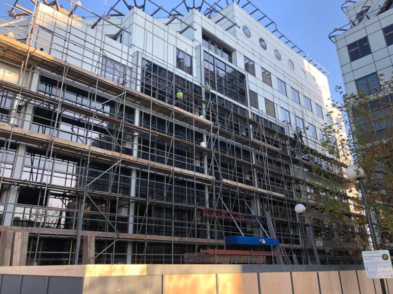 Commercial scaffolding structure installed by J&L Scaffolding LTD in London and Hertfordshire