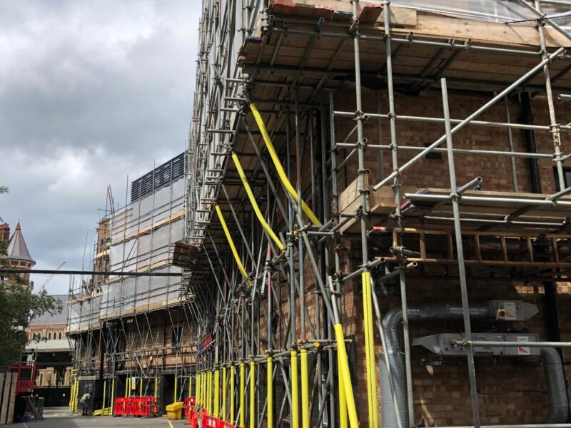 Commercial scaffolding structure installed by J&L Scaffolding LTD in London and Hertfordshire